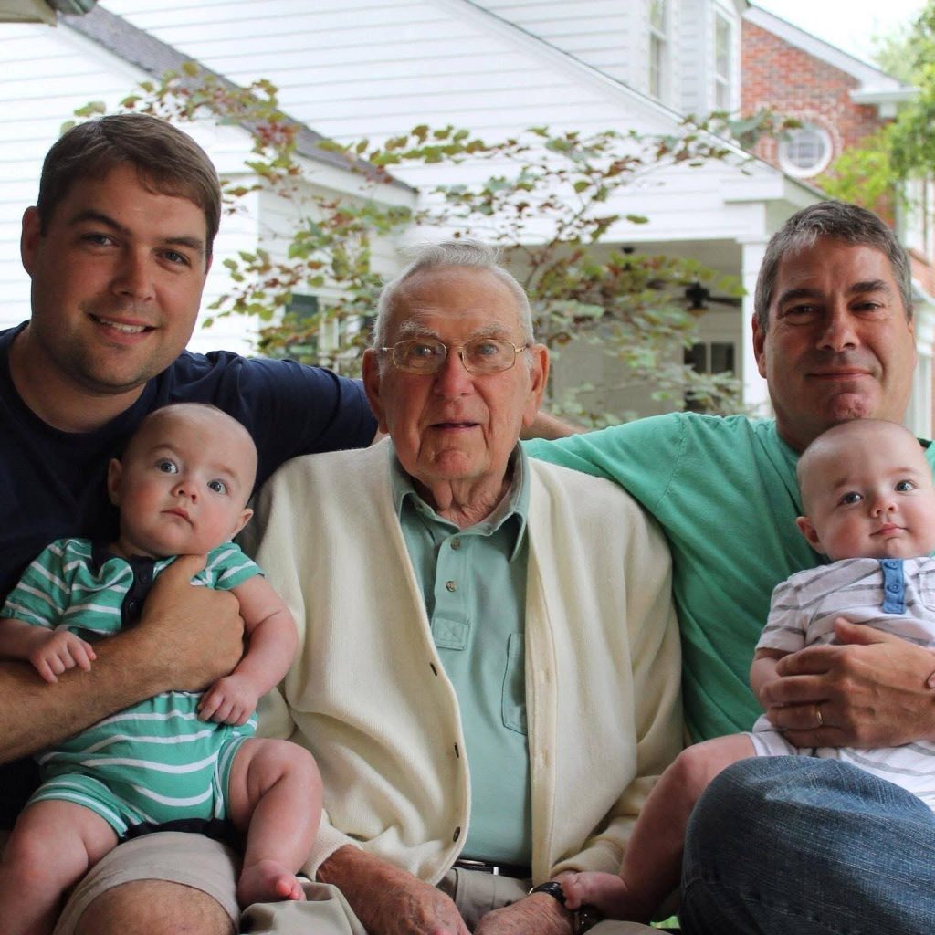 Four generations of Adams men, Father's Day 2012.